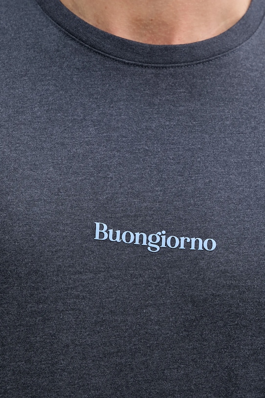 Lindbergh t-shirt 30.400245.DEEP.NAVY.MEL granatowy