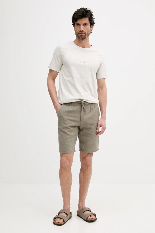 Lindbergh tricou 30.400245.IVORY.MEL gri SS25