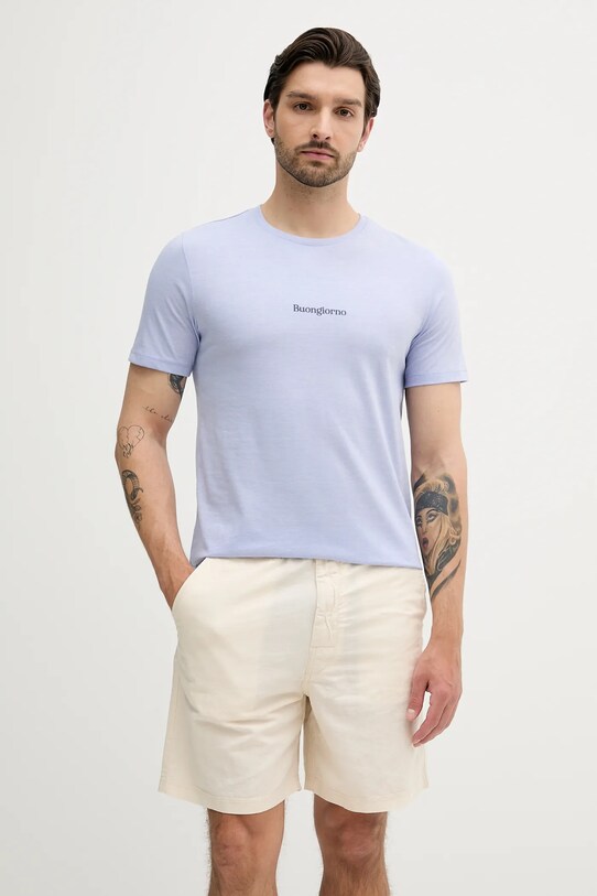 Lindbergh tricou print albastru 30.400245.PURPLE.MEL