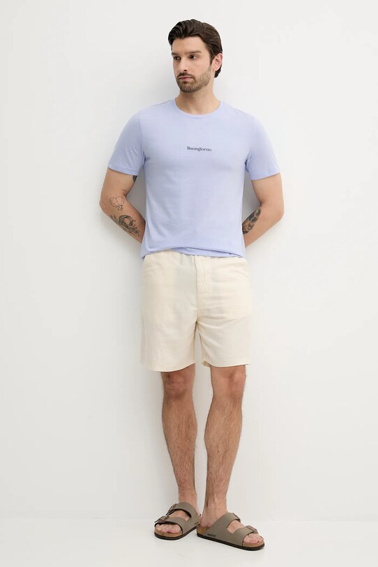 Lindbergh t-shirt 30.400245.PURPLE.MEL niebieski SS25
