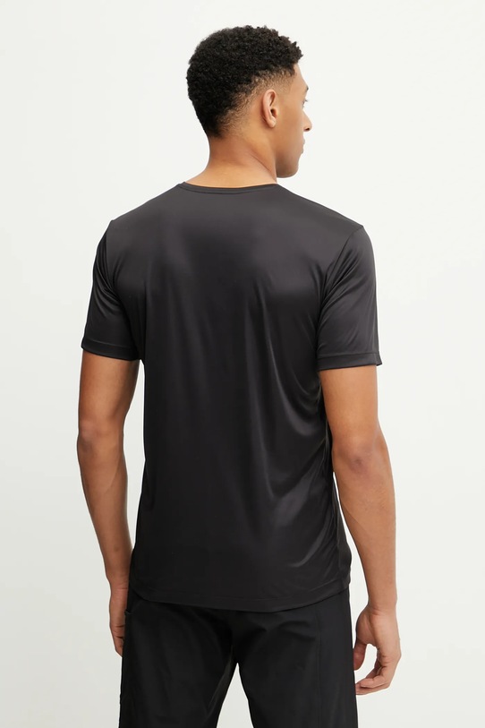 Odzież Jack Wolfskin t-shirt sportowy Peak Graphic A63269 czarny