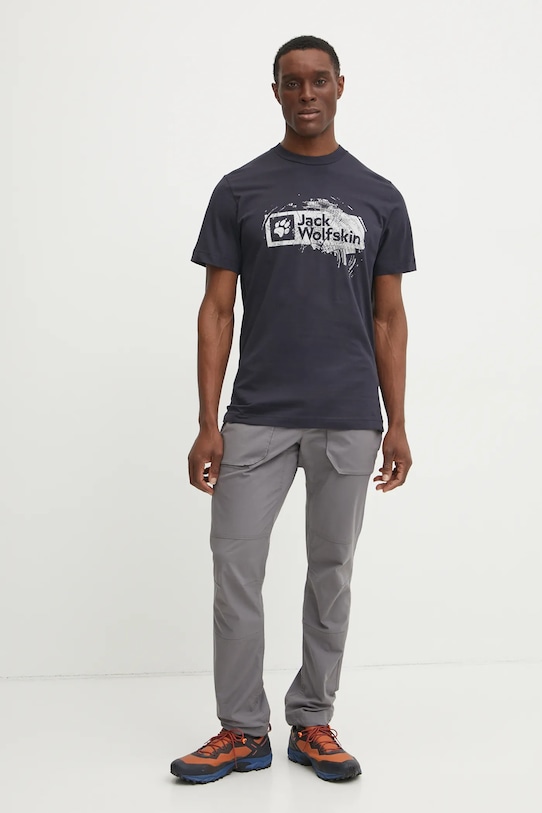 Jack Wolfskin tricou Brand A64116 bleumarin SS25