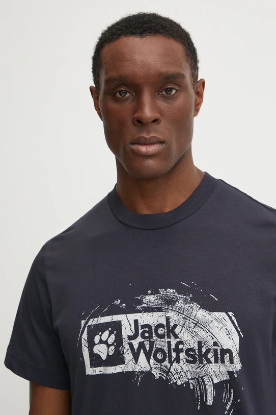 Jack Wolfskin tricou Brand bleumarin A64116