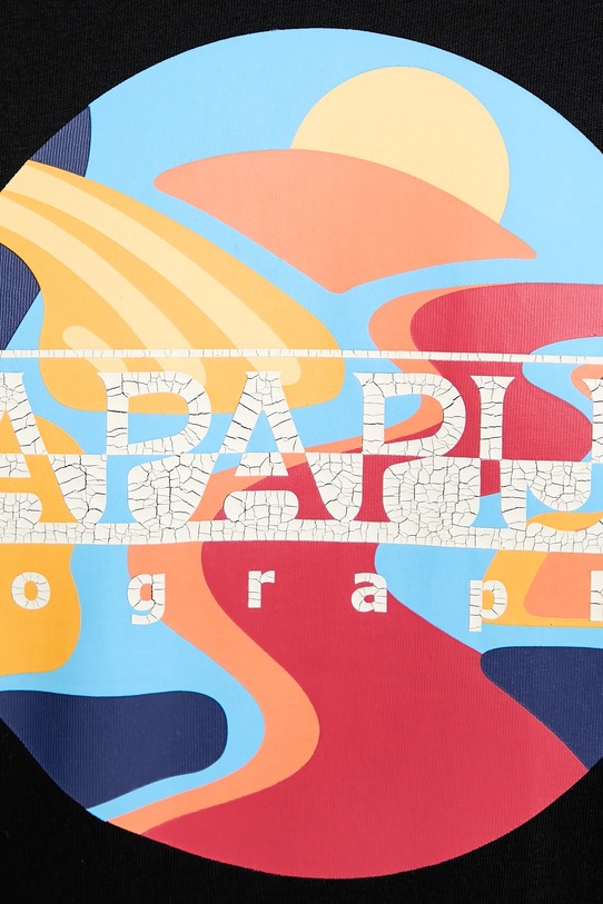 Napapijri tricou din bumbac S-Valdor NP0A4IE69411 negru