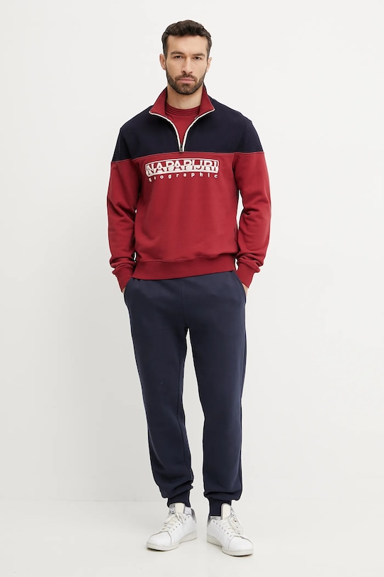 Napapijri t-shirt bawełniany S-Amundsen NP0A4IN8R1E1 czerwony SS25