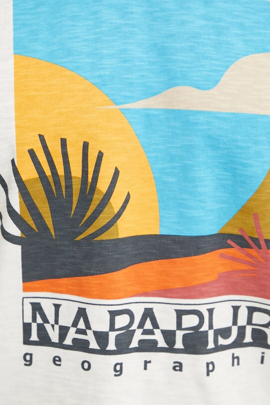 Napapijri tricou din bumbac S-Arbia alb NP0A4IE3N1A1