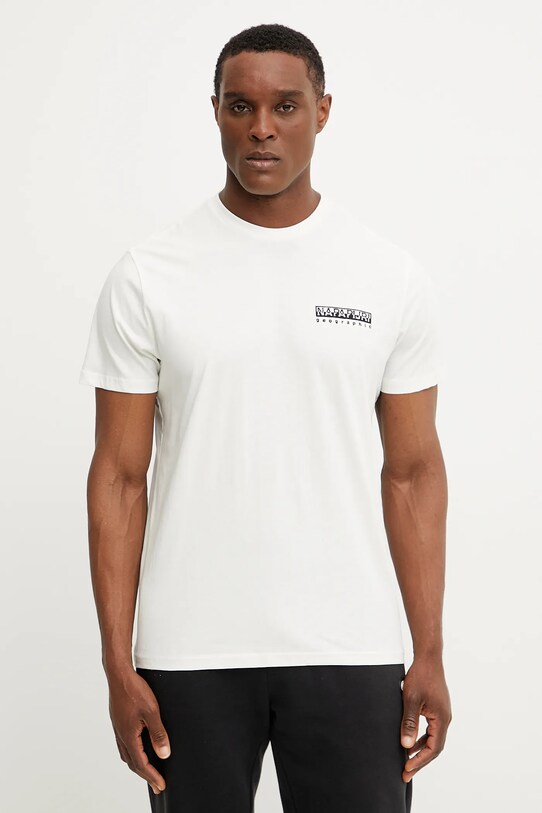 Îmbrăcăminte Napapijri tricou din bumbac S-Vignoni NP0A4ILX2061 alb