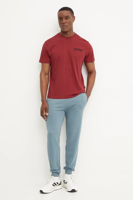 Napapijri tricou din bumbac S-Vignoni NP0A4ILXR1E1 burgundia SS25