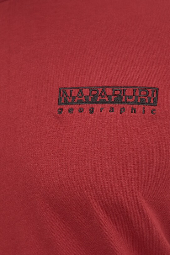 Napapijri tricou din bumbac S-Vignoni NP0A4ILXR1E1 burgundia
