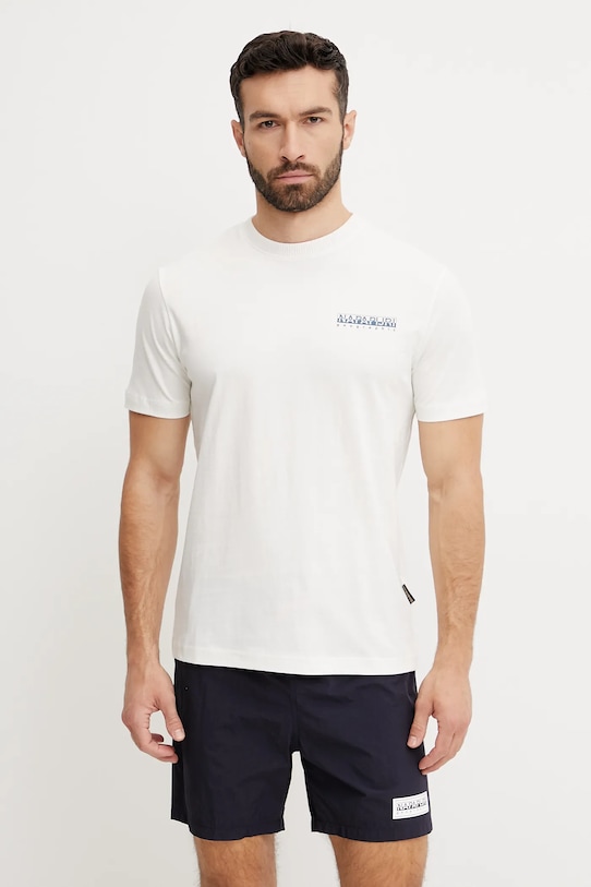 Бавовняна футболка Napapijri S-Sovana бавовна білий NP0A4IE42061