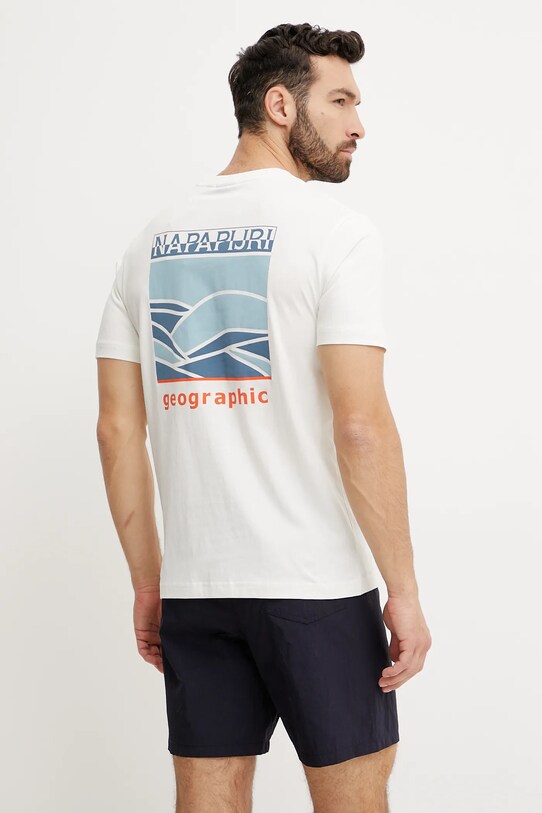 Odzież Napapijri t-shirt bawełniany S-Sovana NP0A4IE42061 biały