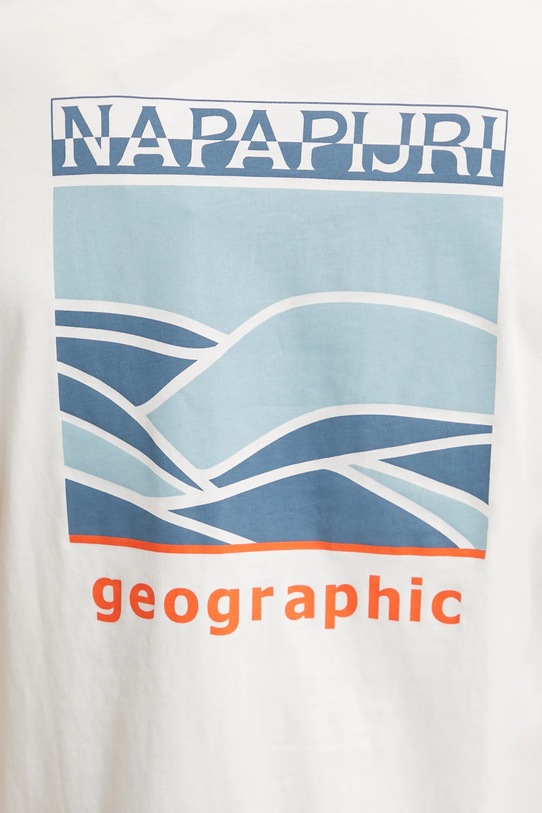 Бавовняна футболка Napapijri S-Sovana білий NP0A4IE42061