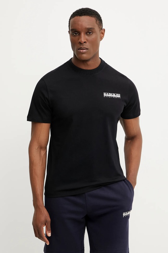 Odzież Napapijri t-shirt bawełniany S-Sovana NP0A4IE49411 czarny