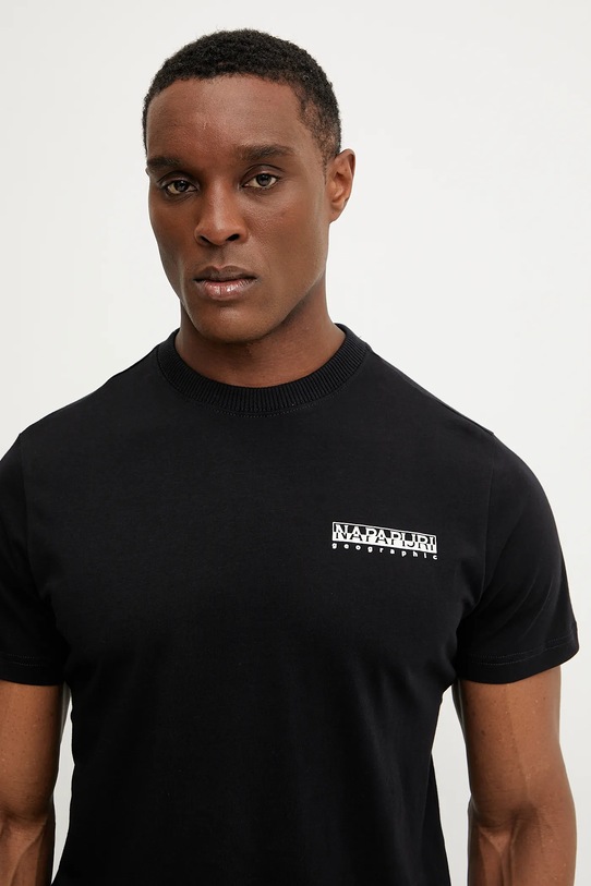 Napapijri t-shirt bawełniany S-Sovana czarny NP0A4IE49411