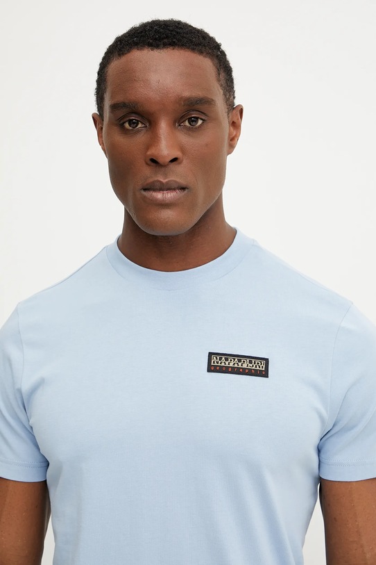 Îmbrăcăminte Napapijri tricou din bumbac S-Iaato NP0A4HFZI831 albastru
