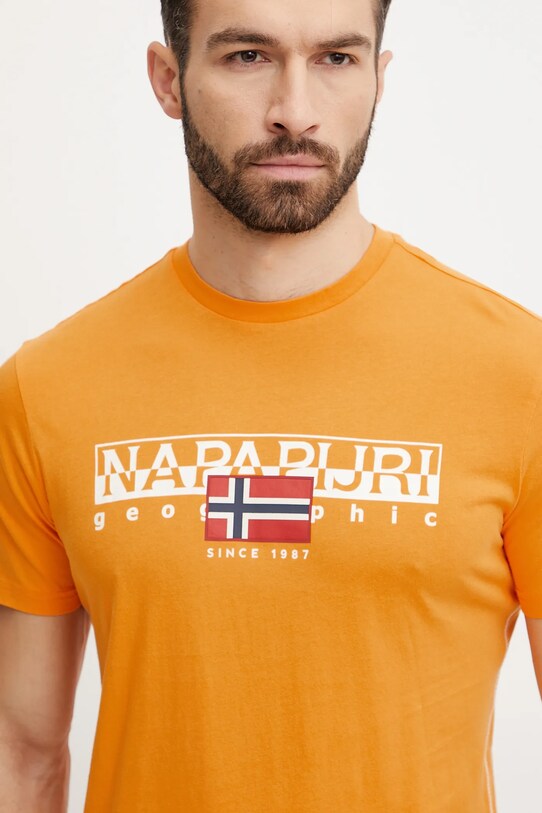 Napapijri t-shirt in cotone S-Aylmer arancione NP0A4HTOA701