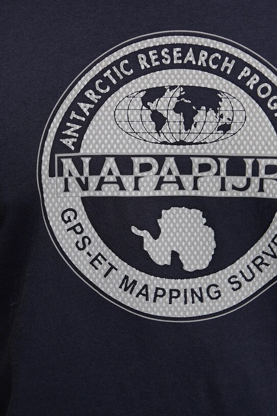 Napapijri tricou din bumbac S-Bollo bleumarin NP0A4I3C1761