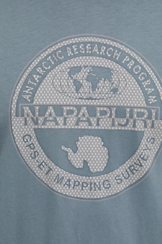 Napapijri t-shirt bawełniany S-Bollo NP0A4I3CG1Y1 szary