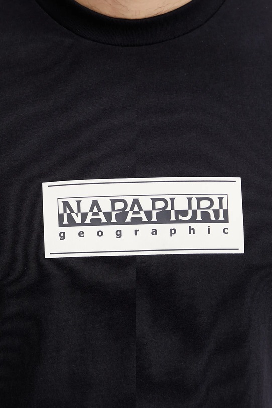 Napapijri t-shirt bawełniany S-Box NP0A4I3L0411 czarny