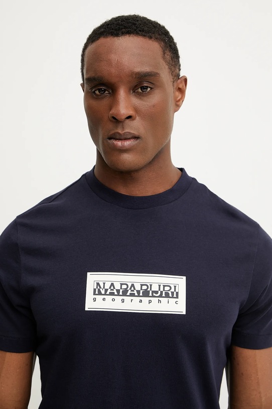 Îmbrăcăminte Napapijri tricou din bumbac S-Box NP0A4I3L1761 bleumarin