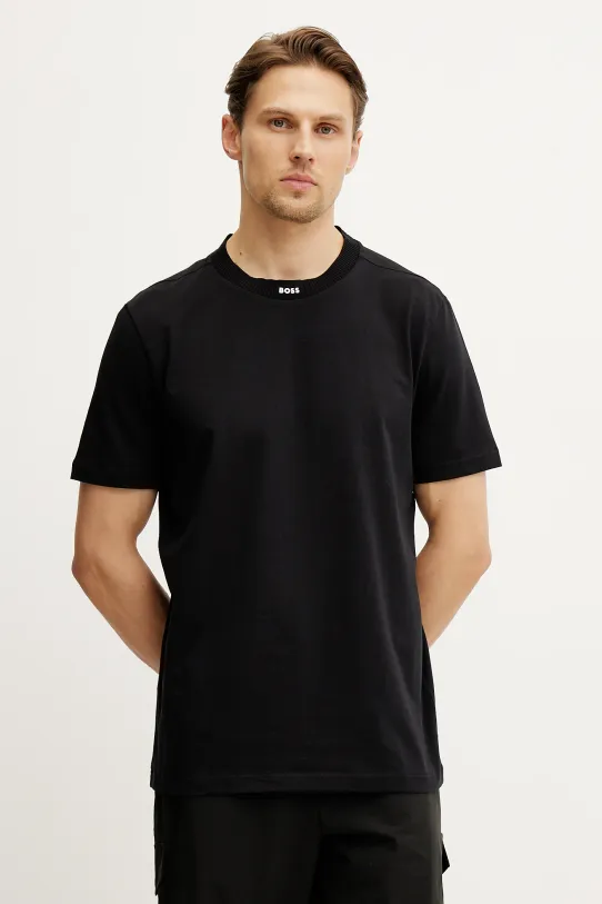 BOSS Green t-shirt semplice nero 50537836