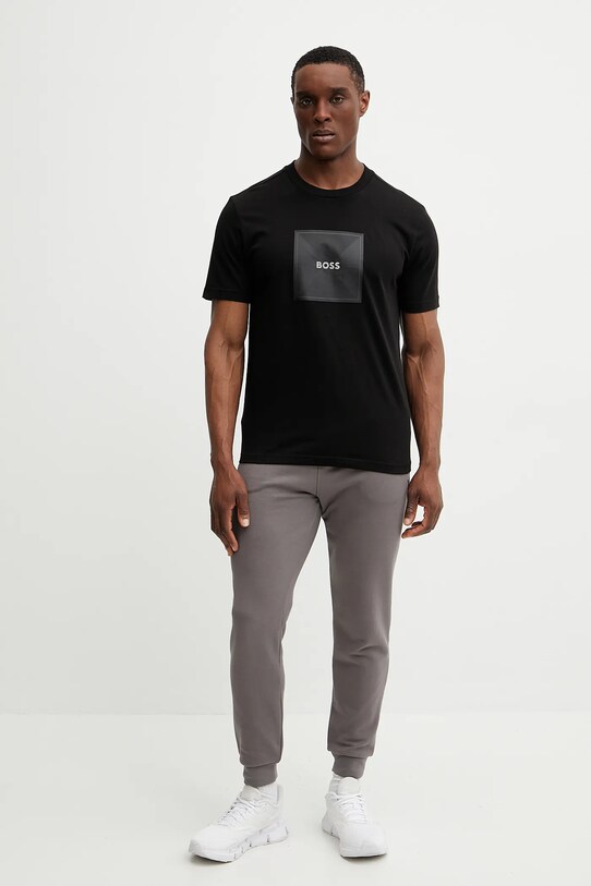 BOSS Green tricou din bumbac 50538096 negru SS25