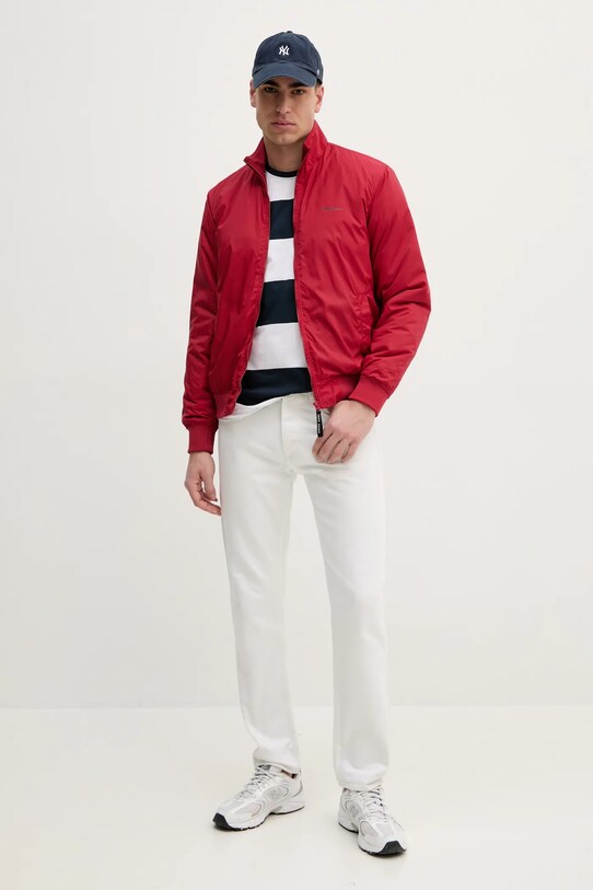 Bavlněné tričko Barbour Whalton Stripe T-Shirt MTS1255 námořnická modř SS25