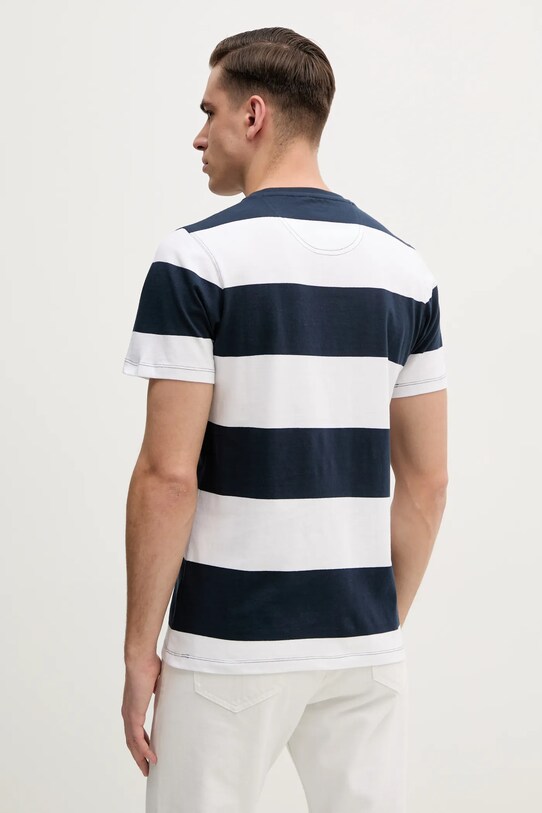 Odzież Barbour t-shirt bawełniany Whalton Stripe T-Shirt MTS1255 granatowy