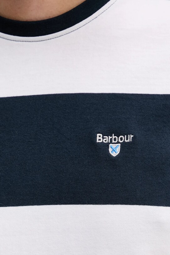 Barbour t-shirt bawełniany Whalton Stripe T-Shirt MTS1255 granatowy