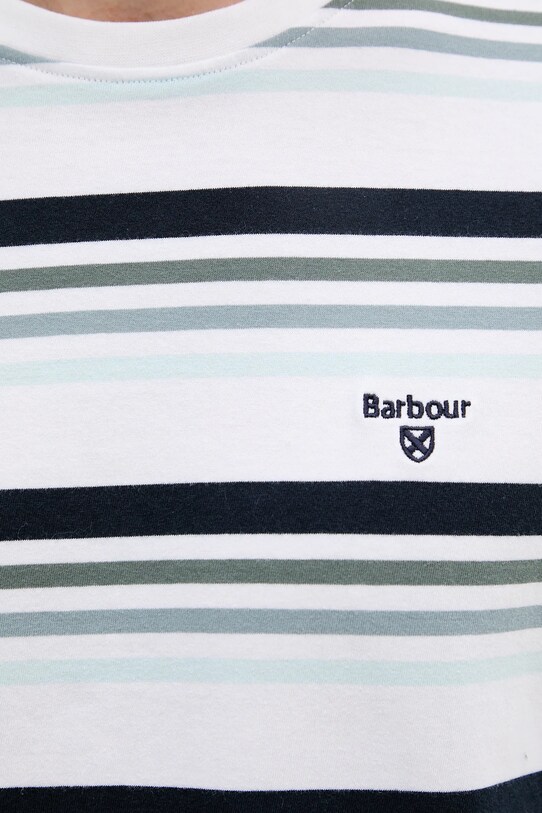 Barbour t-shirt bawełniany Houstead Stripe Tailored Fit T-Shirt MTS1392 biały