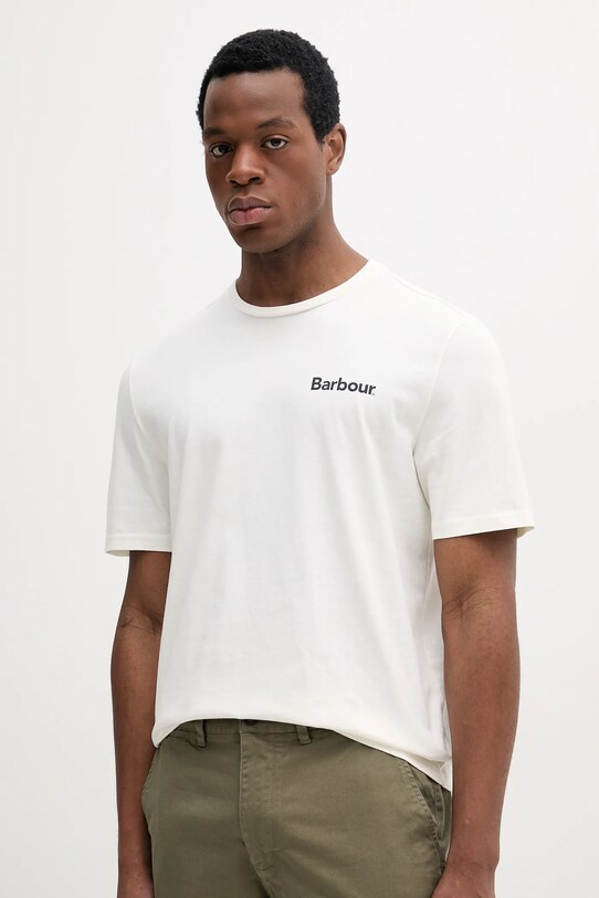 Бавовняна футболка Barbour Homelane Relaxed Fit T-Shirt бавовна бежевий MTS1397