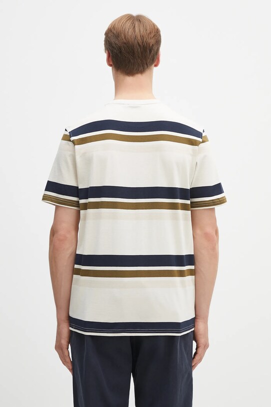 Odzież Barbour t-shirt bawełniany Golborne Stripe Relaxed Fit T-Shirt MTS1409 beżowy