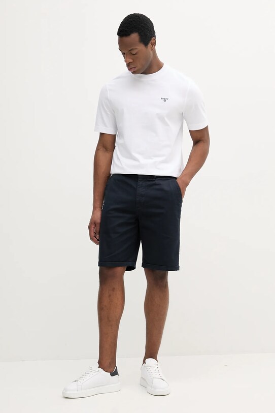 Barbour tricou din bumbac Sports Relaxed Fit T-Shirt MTS1412 alb SS25