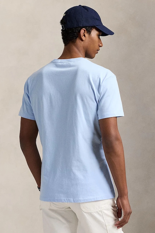 Бавовняна футболка Polo Ralph Lauren 710880627 блакитний SS25