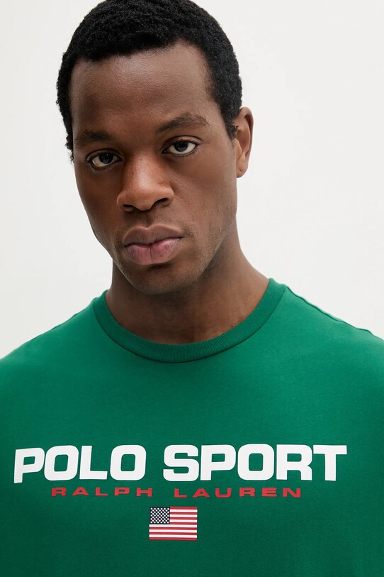 Bavlněné tričko Polo Ralph Lauren zelená 710880627