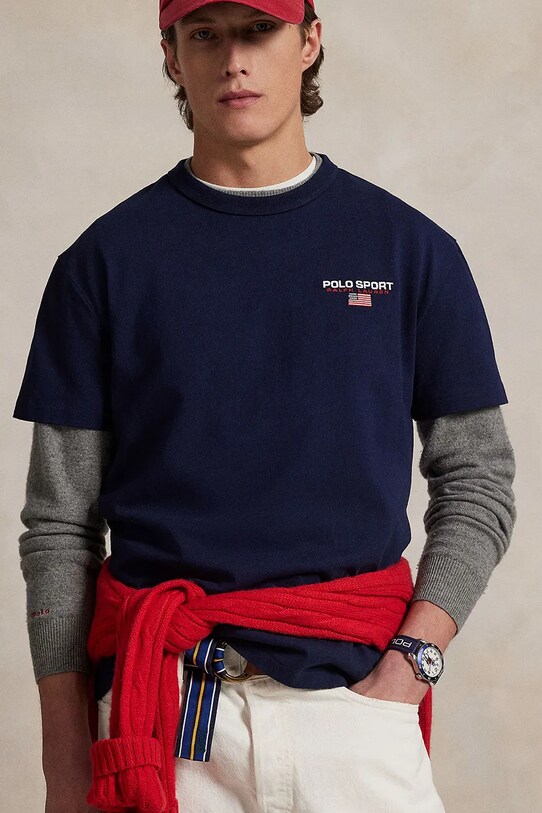 Abbigliamento Polo Ralph Lauren t-shirt in cotone 710969043 blu navy