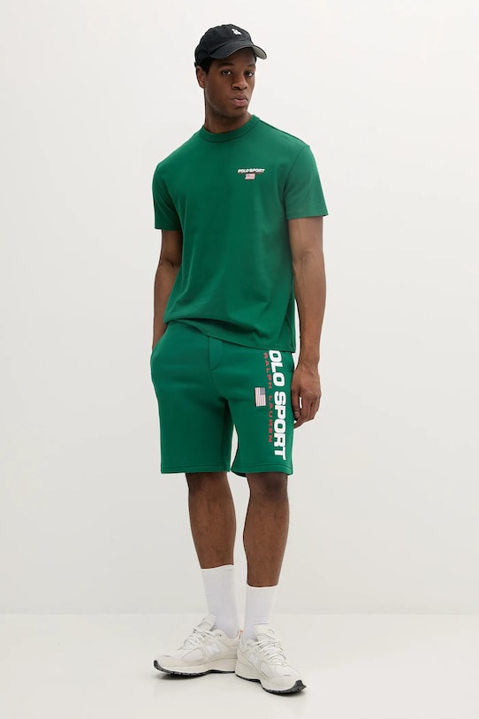 Bavlnené tričko Polo Ralph Lauren 710969043 zelená SS25