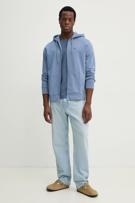 Памучна тениска Levi's SS RELAXED FIT TEE 16143.1923 син SS25