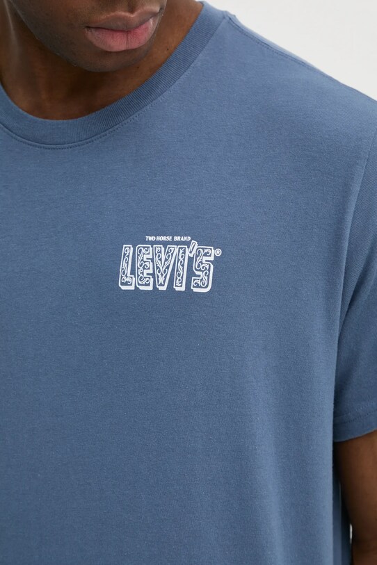 Памучна тениска Levi's SS RELAXED FIT TEE 16143.1923 син