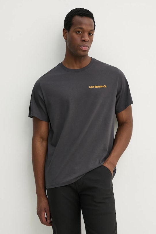 Oblečení Bavlněné tričko Levi's SS RELAXED FIT TEE 16143.1947 šedá