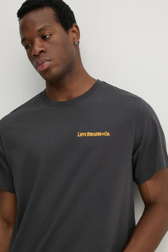 Bavlněné tričko Levi's SS RELAXED FIT TEE šedá 16143.1947