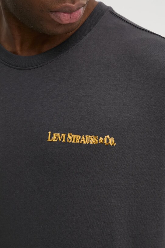 Levi's t-shirt bawełniany SS RELAXED FIT TEE 16143.1947 szary