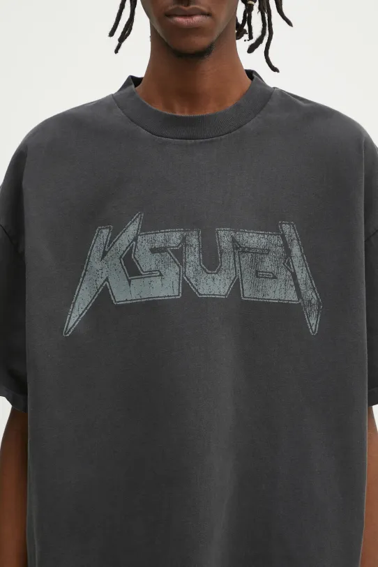 Bavlněné tričko KSUBI Electric Ekcess šedá MPS25TE009