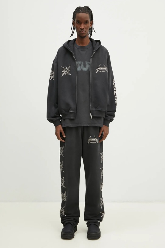 Bavlněné tričko KSUBI Electric Ekcess MPS25TE009 šedá