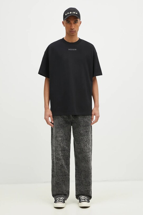 Bavlněné tričko KSUBI Sott Ekcess MPS25TE028 černá