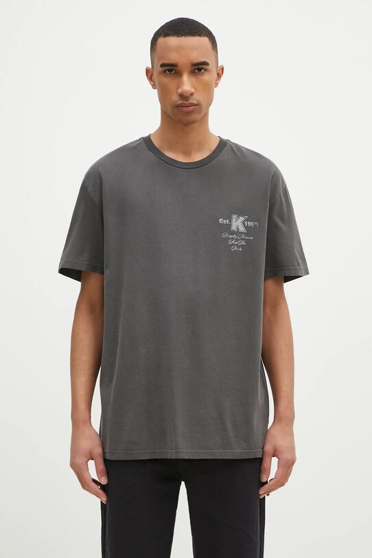 KSUBI tricou din bumbac Lock Up Biggie print gri MPS25TE004