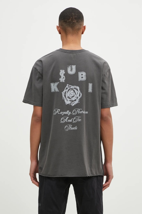 Odzież KSUBI t-shirt bawełniany Lock Up Biggie MPS25TE004 szary