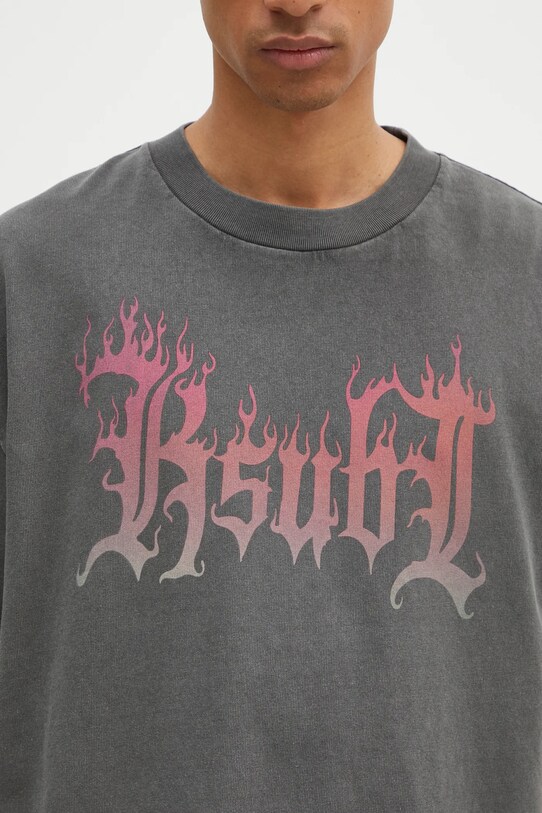 KSUBI tricou din bumbac Fuego Ekcess gri MPS25TE026