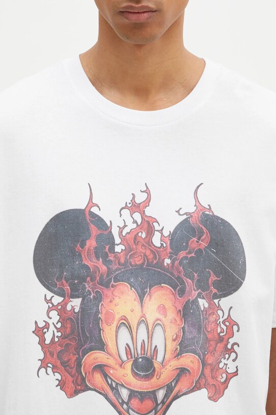 Памучна тениска KSUBI Fuego Biggie бял MPS25TE044