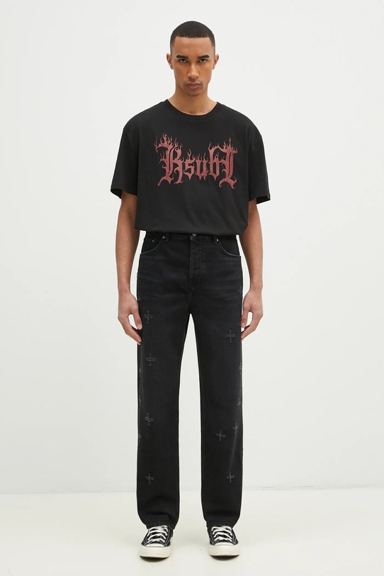 KSUBI tricou din bumbac Fuego Biggie MPS25TE043 negru